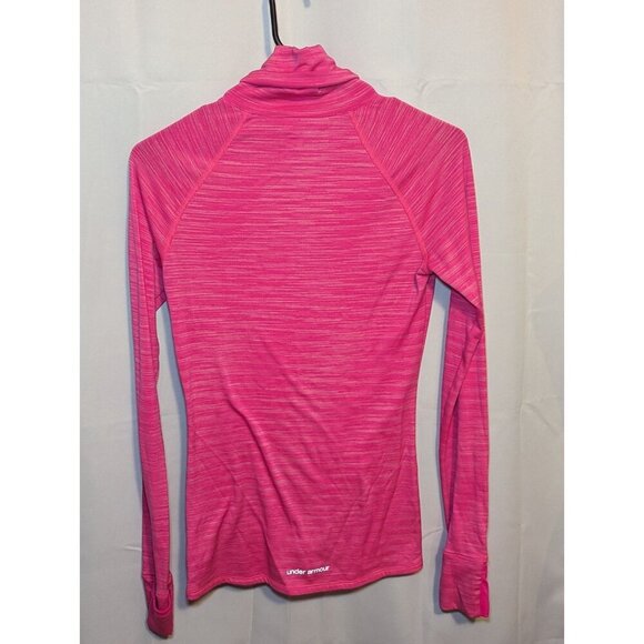 Under Armour Sweater Womens Medium Pink All Season Gear Turtleneck Long Sleeve - Picture 9 of 16
